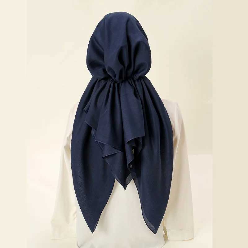 Cotton instant Muslim headscarf with inner wrap triangular headscarf regular Islamic headscarf soft headscarf X250324