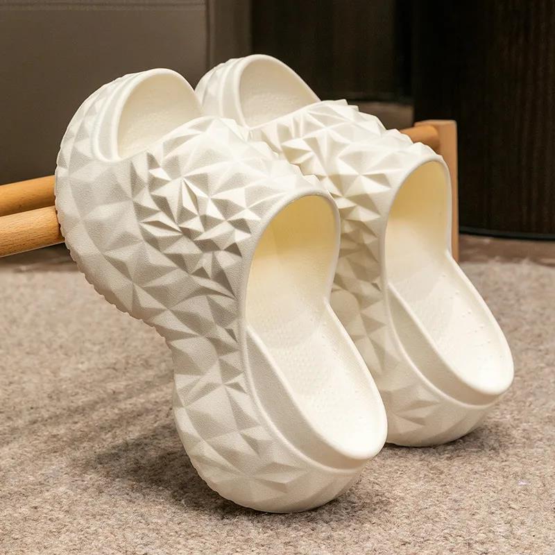 Thick soled sandals Designer slipper free Shipping high-heeled slippers height increasing straight drag women wearing short sandals outside 2025
