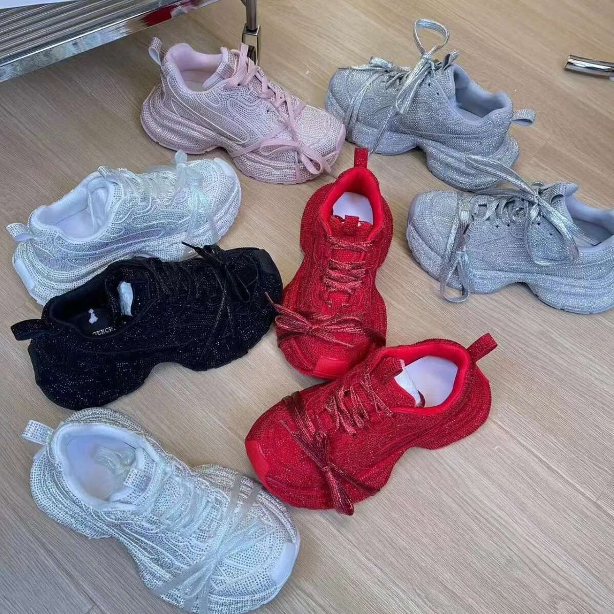 Sneakers Sport Casual Fashionable 2024 Customized Design Shoes Footwear Factory Cost Shiny Women Shoe