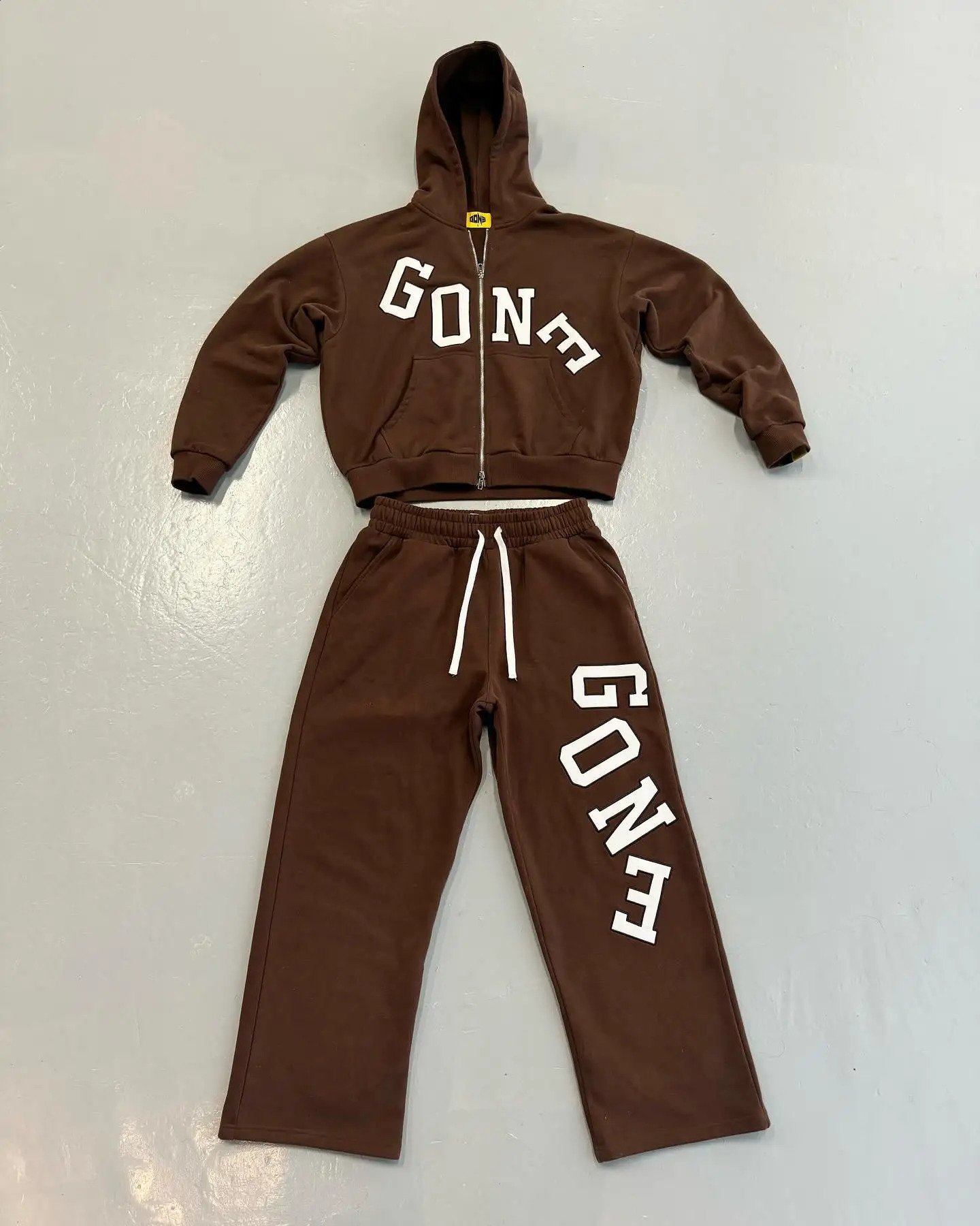 American Style Casual Letter Print Mens Sportswear Two Piece Set Clothes Sweatshirt Y2k Sweatpants Harajuku Oversized Hoodie 250322