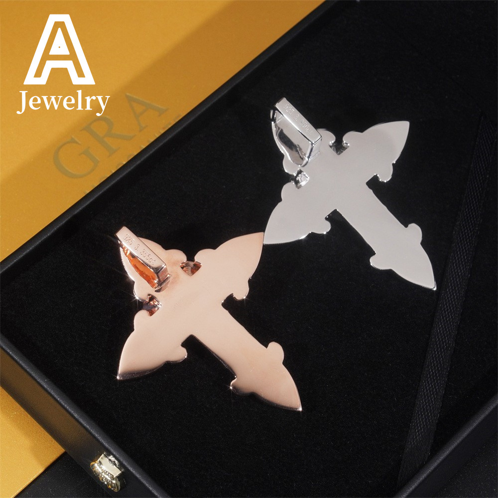 Iced out jewelry Beautiful Hip Hop Pendant Women Fine Jewelry 925 Sterling Silver VVS Moissanite Diamond Pendent