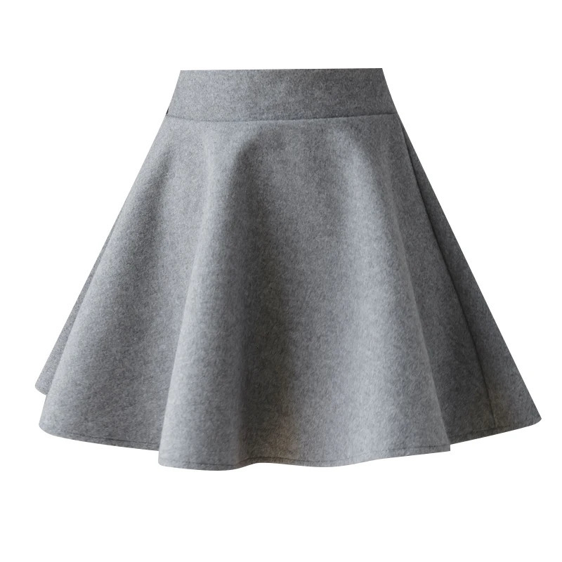 Fashion streetwear wool winter skateboard womens elastic waist pleated mini shorts ALine school girl Kawaii Faldas 250324