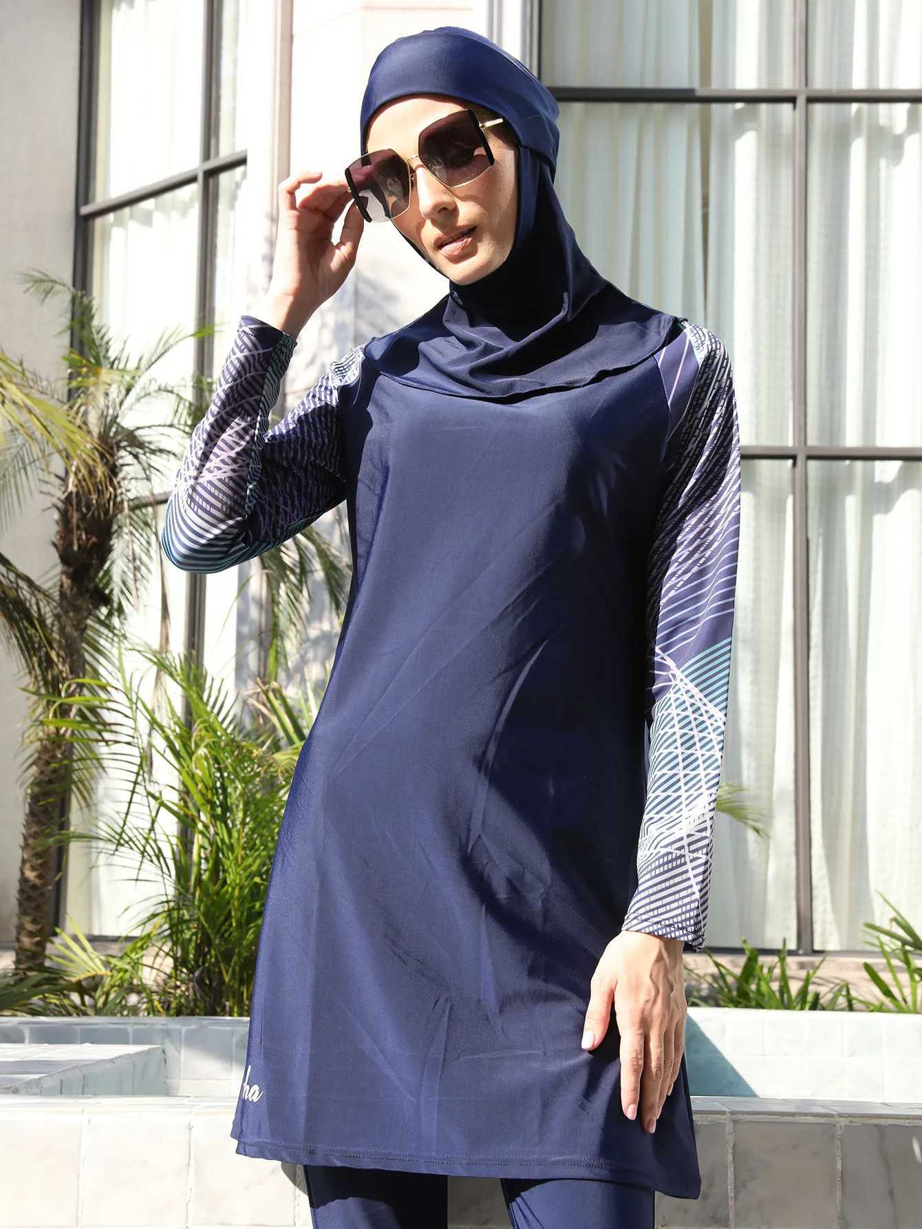 New sports plain Muslim swimming instant turbo black headscarf Islamic headscarf Indian headscarf Fem wrap Turbante Mujer X250324