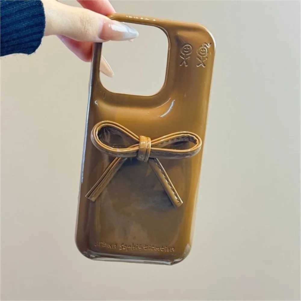 Luxury bowknot leather Soft Case protection for iPhone 16 15 13 12 14 Pro Max X cute girl puffer Coque Z250324