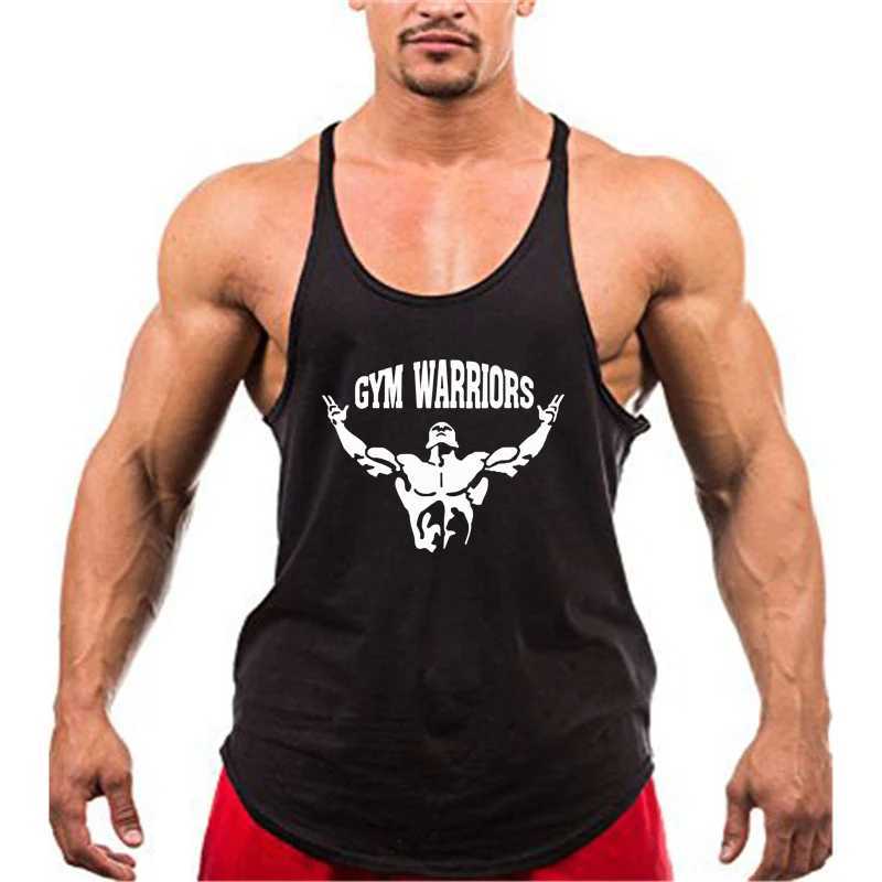 Muscleguys brand gym clothing fitness Stringer Tank top mens Y back bodybuilding shirt summer cotton loose vest muscle single piece X250324