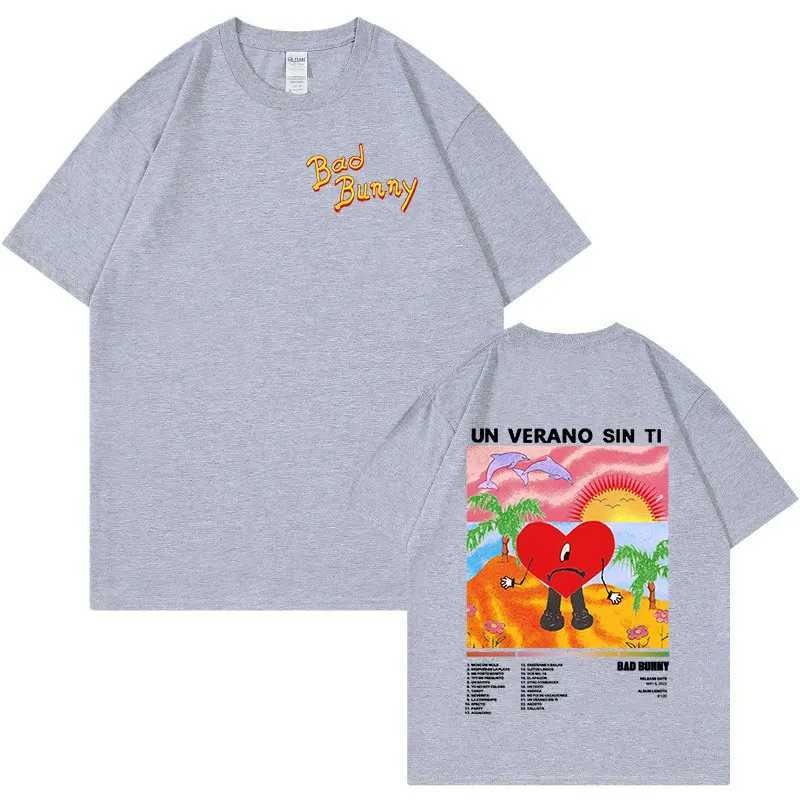 Un Verano Sin Ti Graphics Print T-shirt for mens fashion hip-hop shorts Sly oversized T-shirt unisex X250324