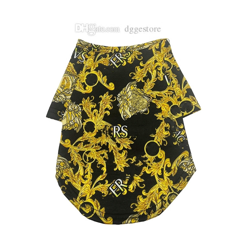 free shipping Designer Clothes Apparel Cotton Shirt Puppy Tank Top Shirts Colorful Breathable Pet Sweatshirt Printed Dog Clothing for Small Medium Dog