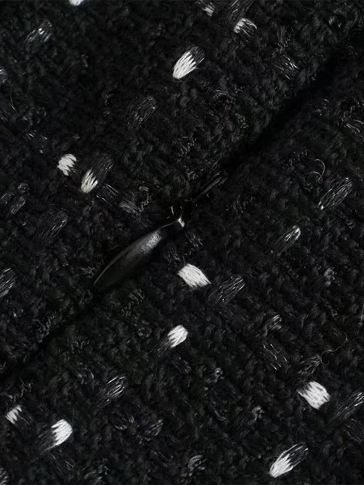 Willshela Women Fashion With Pearls Black Hollow Out Back Zipper Mini Dress Vintage Straps Square Neck Female Chic Lady Dresses 250324