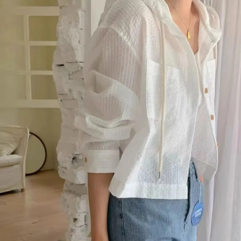 Womens Summer Fashion Sunshade Long Sleeve Casual Shirt 250318