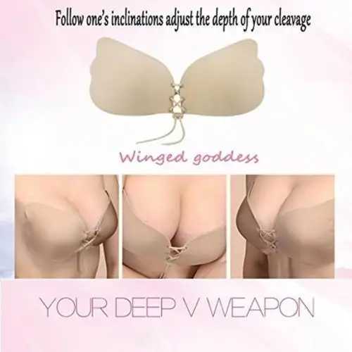 Invisible strapless adhesive stick bra strapless push up bra womens sexy backless underwear seamless silicone bra underwearXJ250324