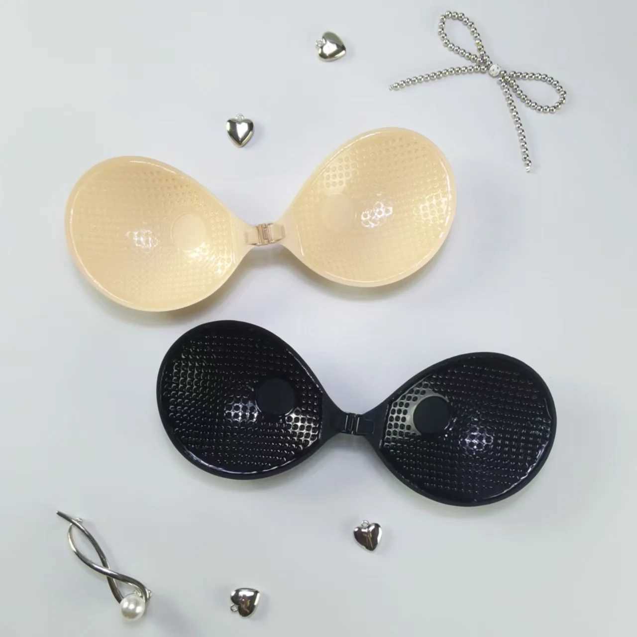 Sexy invisible push up womens self-adhesive silicone front buckle adhesive bra strapless underwearXJ250324