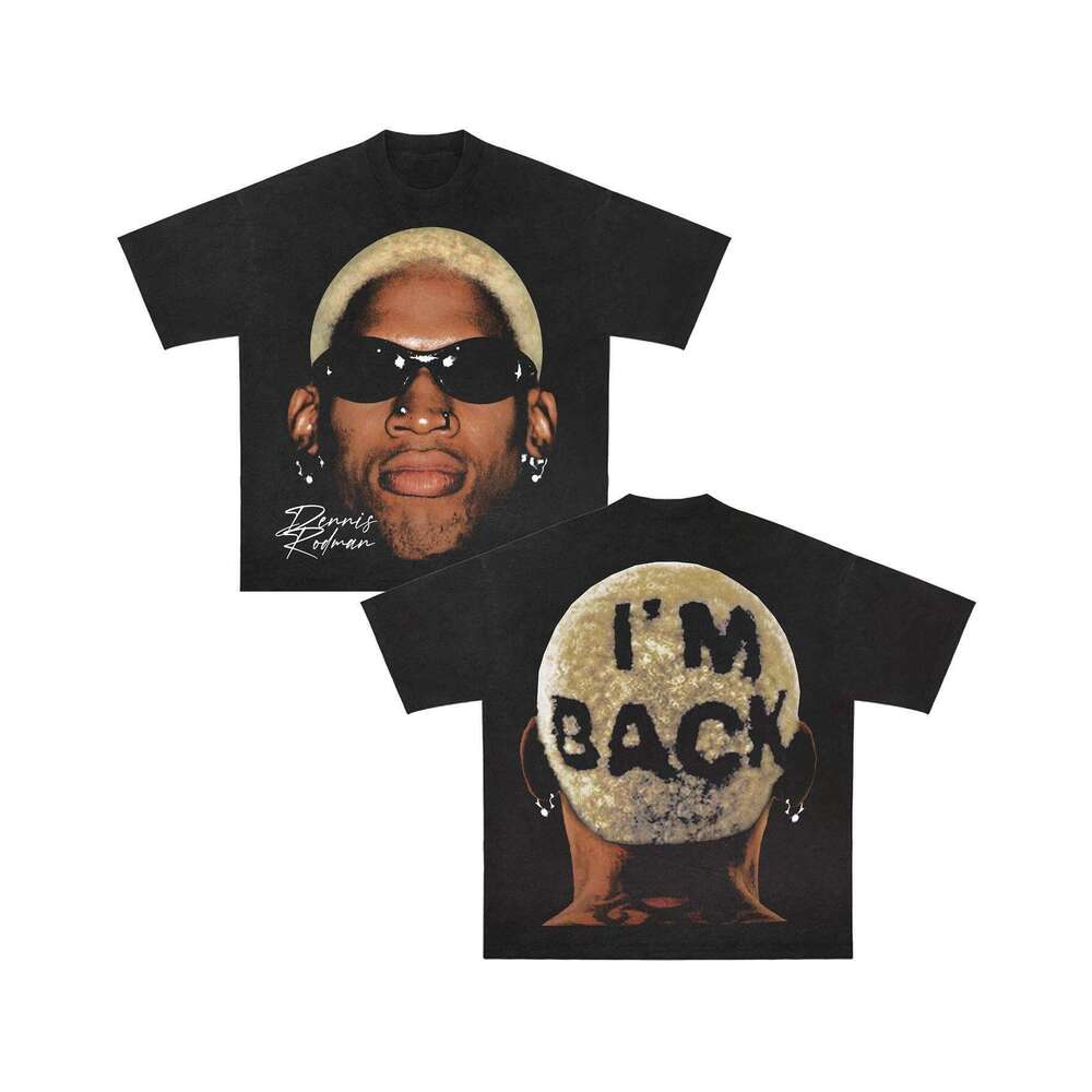 Creative design street hip-hop style character 3D three-dimensional pattern cotton 2025 spring top