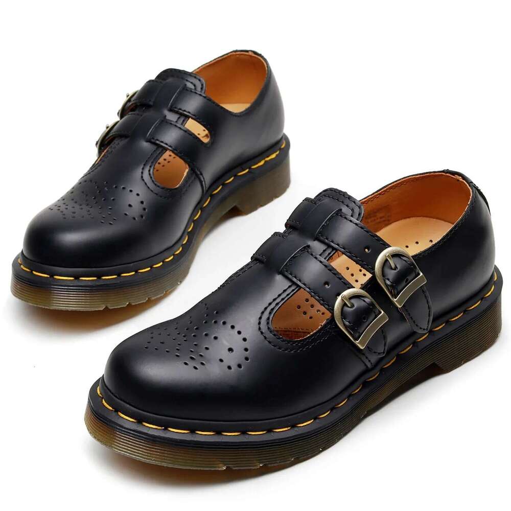 Maryjane Women's Low Top British Style Fashionable Casual Shoes Double Buckle Design Polyamide Sole Summer Rubber Upper