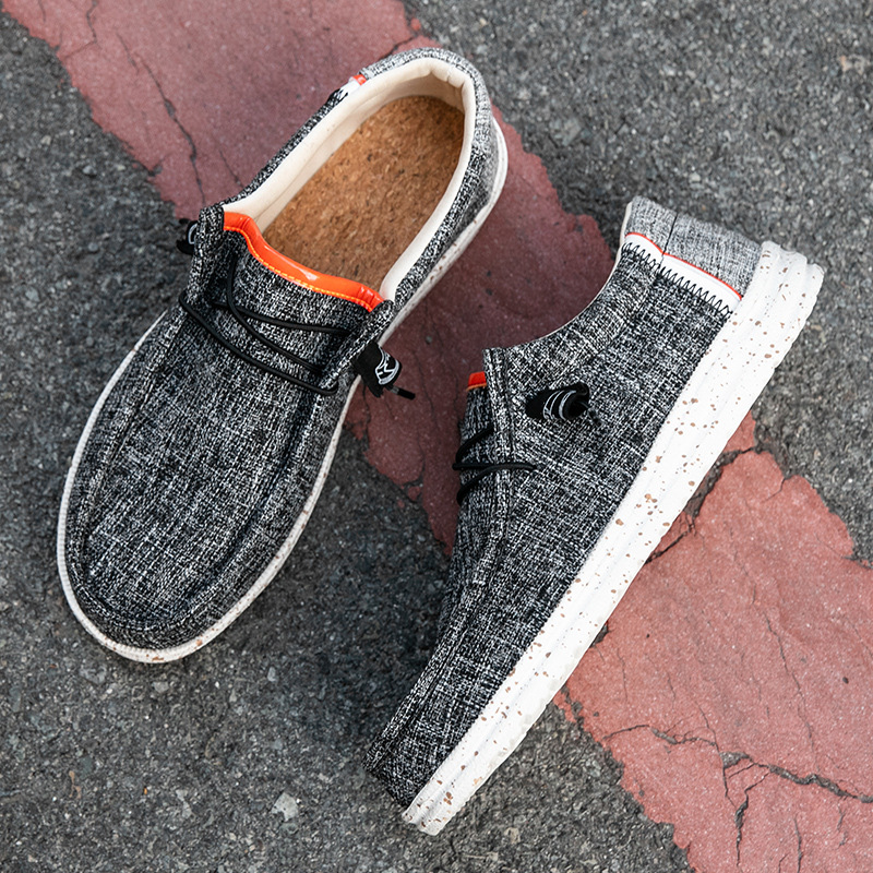 Men Casual Shoes Fashion Soft Canvas Shoes Breathable Mens Walking Flat Sneakers Outdoor Light Mens Shoes Vulcanize Shoes R250324
