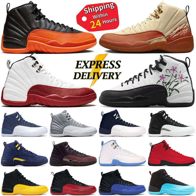 Designer 12s 13s Basketball Shoes For Men Women 12 13 Sneakers Cherry Brilliant Orange Floral Indigo Golf Playoffs Stealth Outdoor Sports Mens Trainers Size 36-47