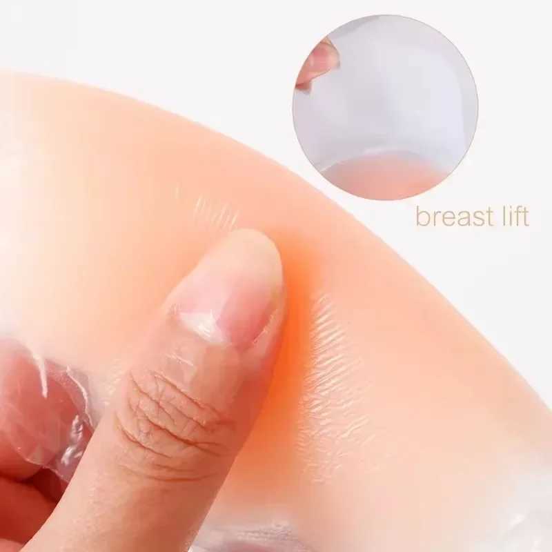 4 pieces of womens lift invisible reusable self-adhesive silicone breast lift strap Nipple cover breast sticker push up party dress braXJ250324