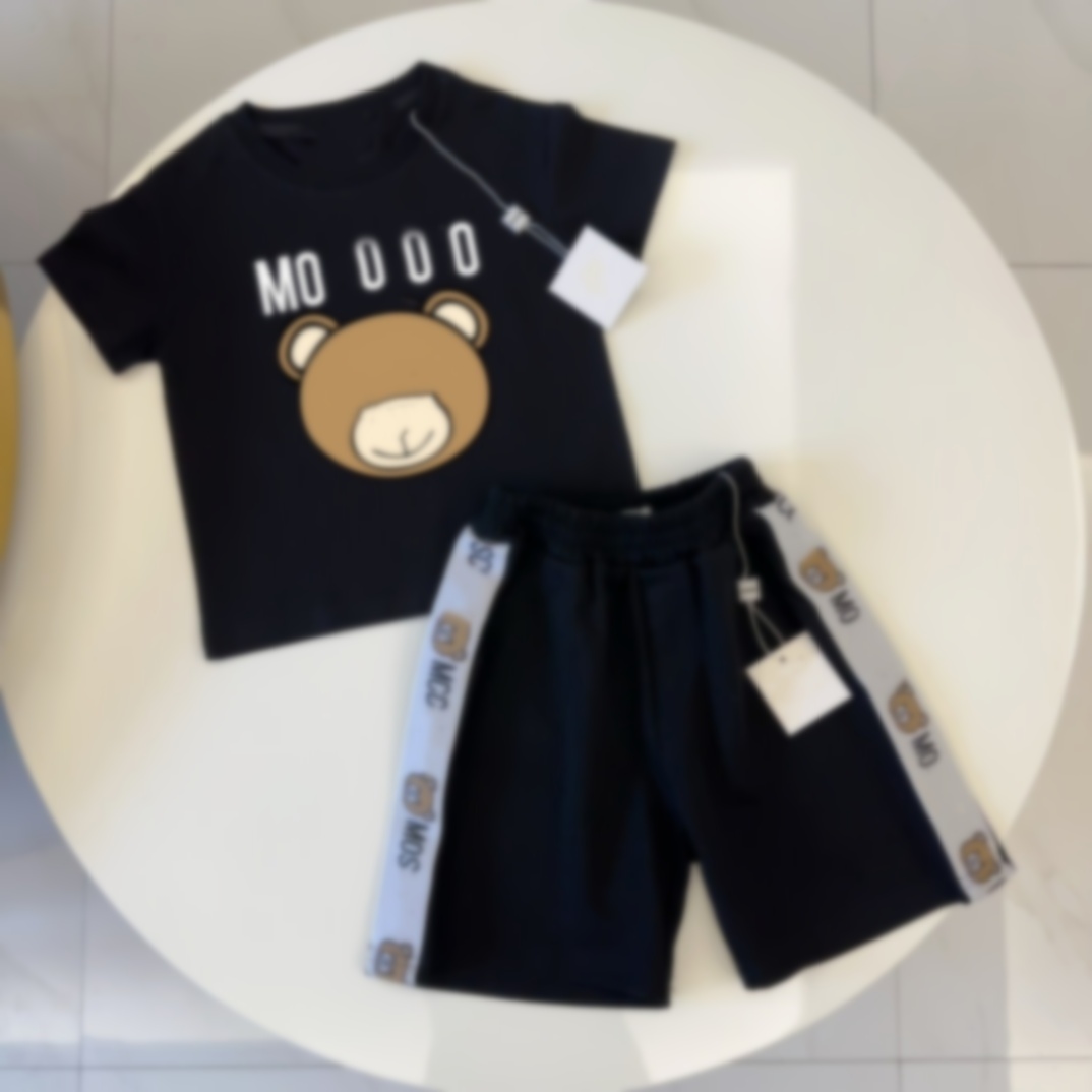 Kid shirt girl boy tracksuit toddler clothe tracksuits childrens designer clothe sets baby clothes kid short and t shirt set fasion Bear pattern