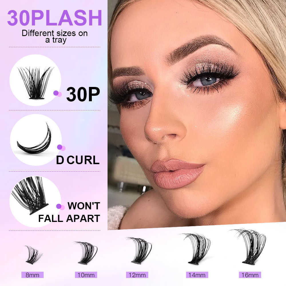Fake eyelash simulation thick DIY eyelash segmented single cluster grafting fake eyelashes W250324