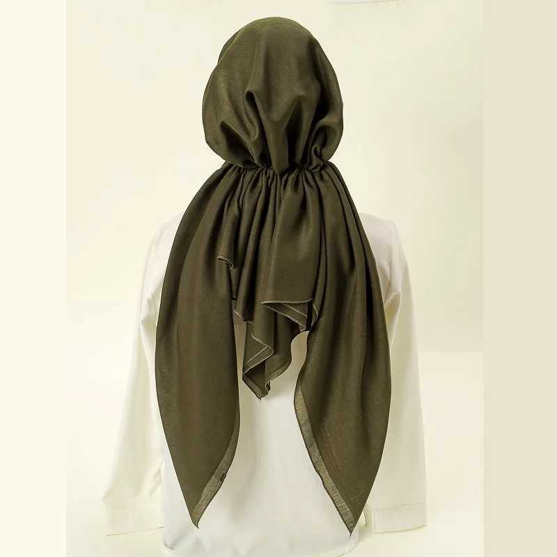 Cotton instant Muslim headscarf with inner wrap triangular headscarf regular Islamic headscarf soft headscarf X250324
