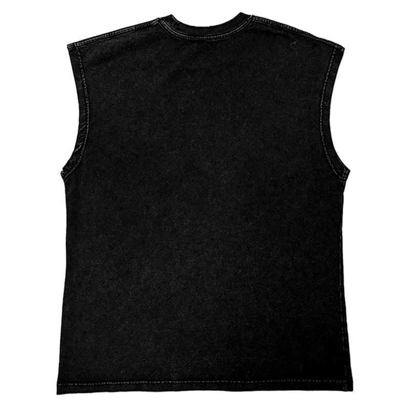 Gothic Punk Painting Print Tank Tops Hip Hop oversized cotton streetwear T-shirt custom Tank Tops mens tank top mens clothing X250324