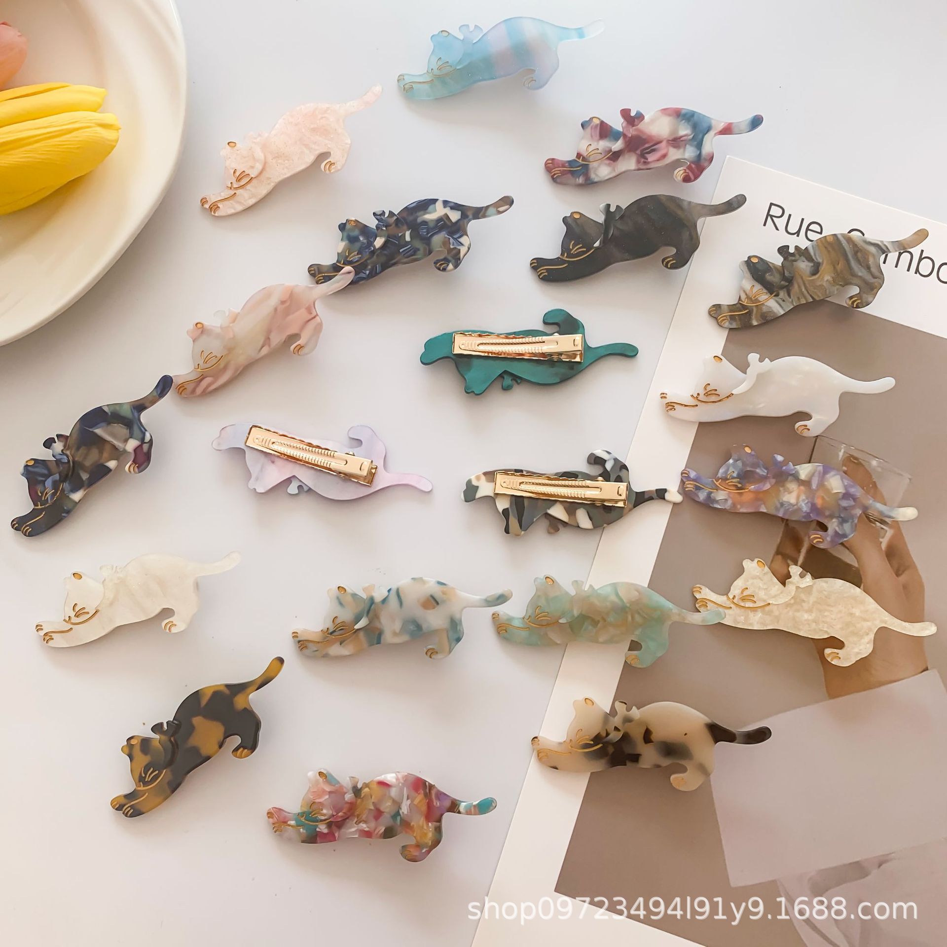 New Korean cartoon simple headdress hair card cat a word bangs duckbill clip broken hair cute bangs side clip