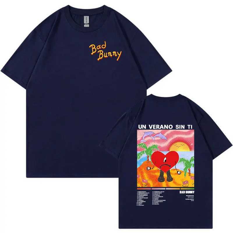 Un Verano Sin Ti Graphics Print T-shirt for mens fashion hip-hop shorts Sly oversized T-shirt unisex X250324