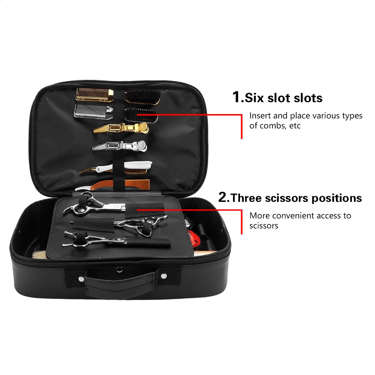 Salon Barber Tool Storage Bag Scissor Bag Beauty Carrying Case Portable Makeup Box Beauty and Hair Products Sorting Bag 250322