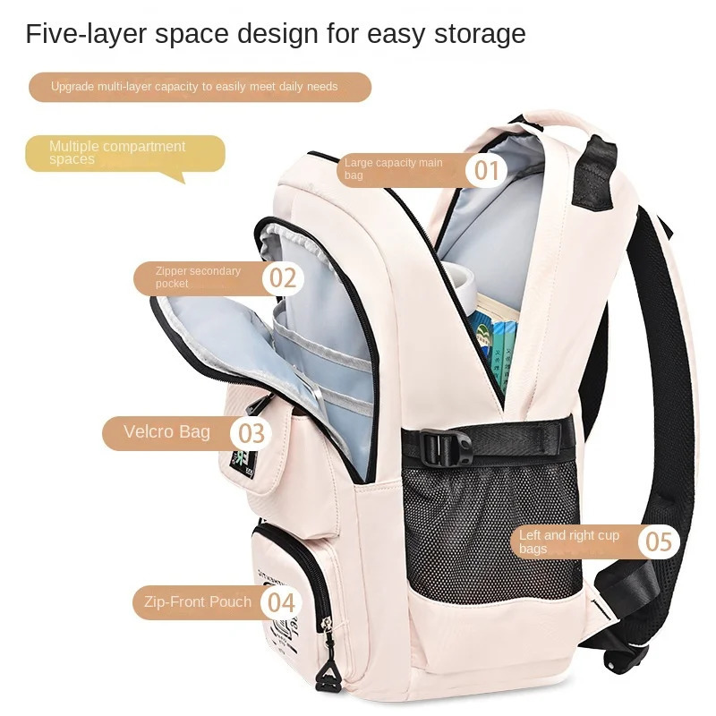 Fashion rens School Backpack Travel Rucksack Teen Girls High Grades 4-9 250321