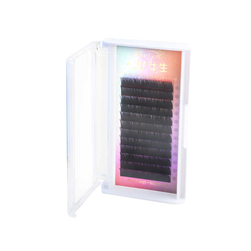 Colorful false eyelashes thick imitation mink eyelashes stage makeup exaggerated creativity transparent stem curly and upturned W250324