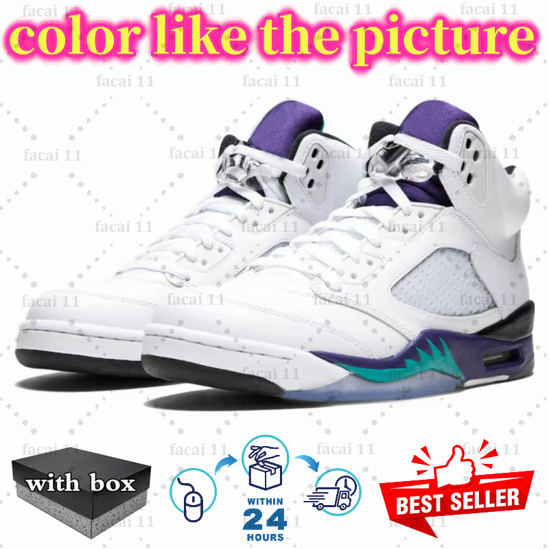 With Box Jump mans 5 Mens Basketball Shoes 5s Black Cat Olive Navy Georgetown Aqua UNC Lucky Green Concord Rac Blue Raging Bull Fire Red Suede Sail Bu