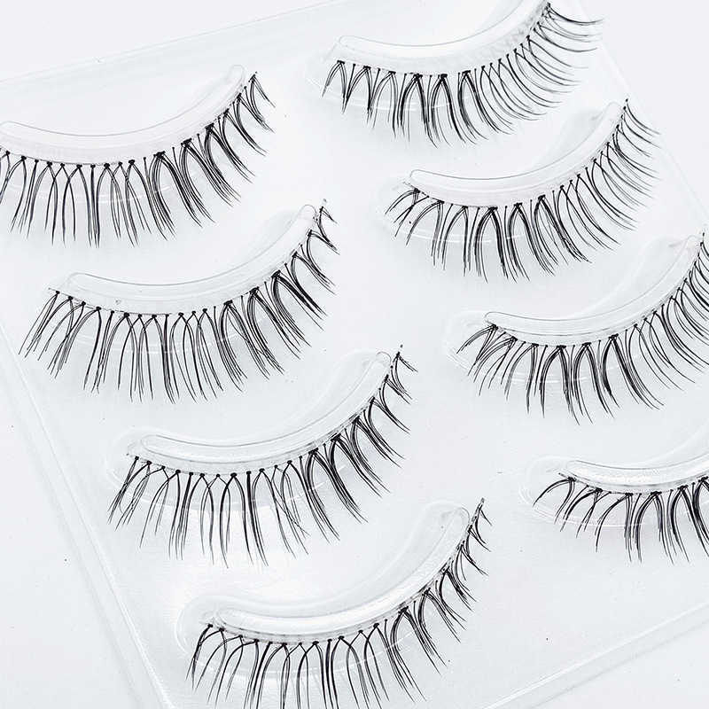 No3 sharpened false eyelashes four pairs of loaded natural nude eyelashes W250324