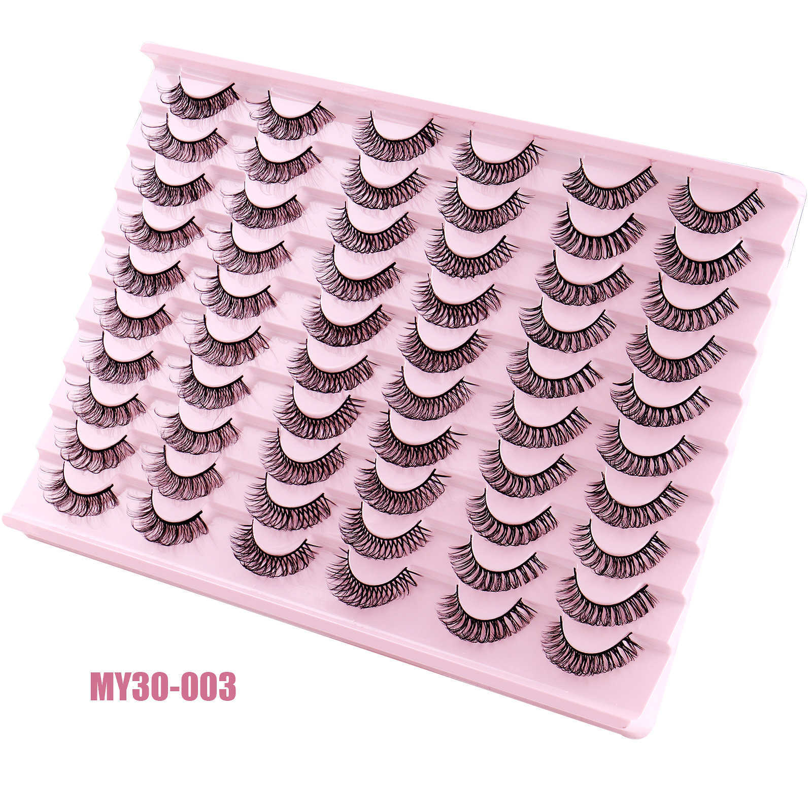 30 pairs of fake eyelashes daily curled eyelashes thick simulated natural synthetic eyelashes W250324