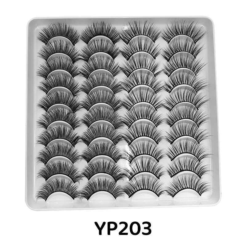 DINGSEN False Eyelash Multi layer 3D Stereoscopic 20 Pair Eyelash Cross Curling Eyelash Lifting Eyelash W250324