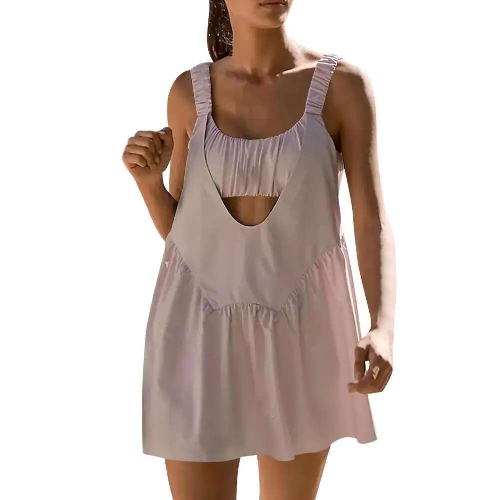 The New All-In-One Yoga Suit Outdoor Sports Fiess Running Clothes Fashion Training Suits Tennis Dress Women
