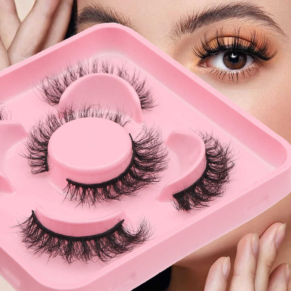 Wind Three Pair Cat Eye 3D Stereoscopic Multi Layer Curling False Eyelash Makeup Stage Makeup Mixed Blood Makeup Eyelash W250324