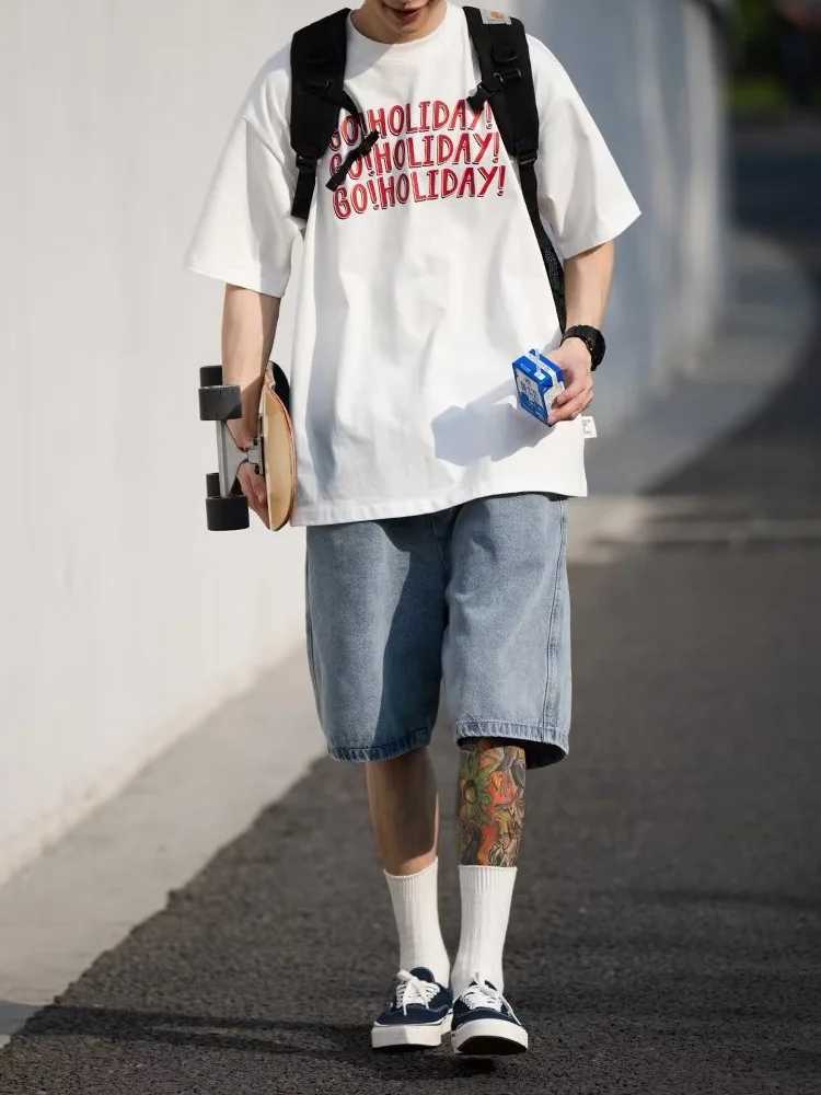 Mens Shorts Jeans Blue Denim Jorts Baggy Harajuku Pants Streetwear Y2k Unisex Oversize Korean Fashion Vintage Summer Clothes T250603