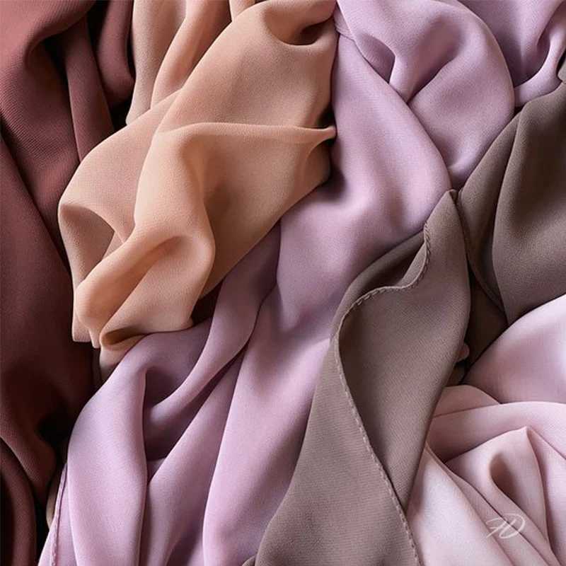 New Fashion Wen Solid Chiffon Scarf Ready to Wear Instant Headscarf Muslim Shawl Islamic Headscarf Arab Wrap Scarf X250324