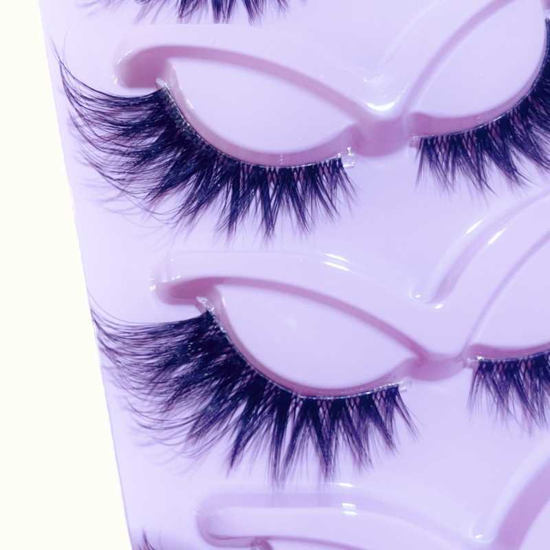 Cat eye fox series false eyelashes thick and curled temu eye tail elongated 3D paired eyelashes W250324