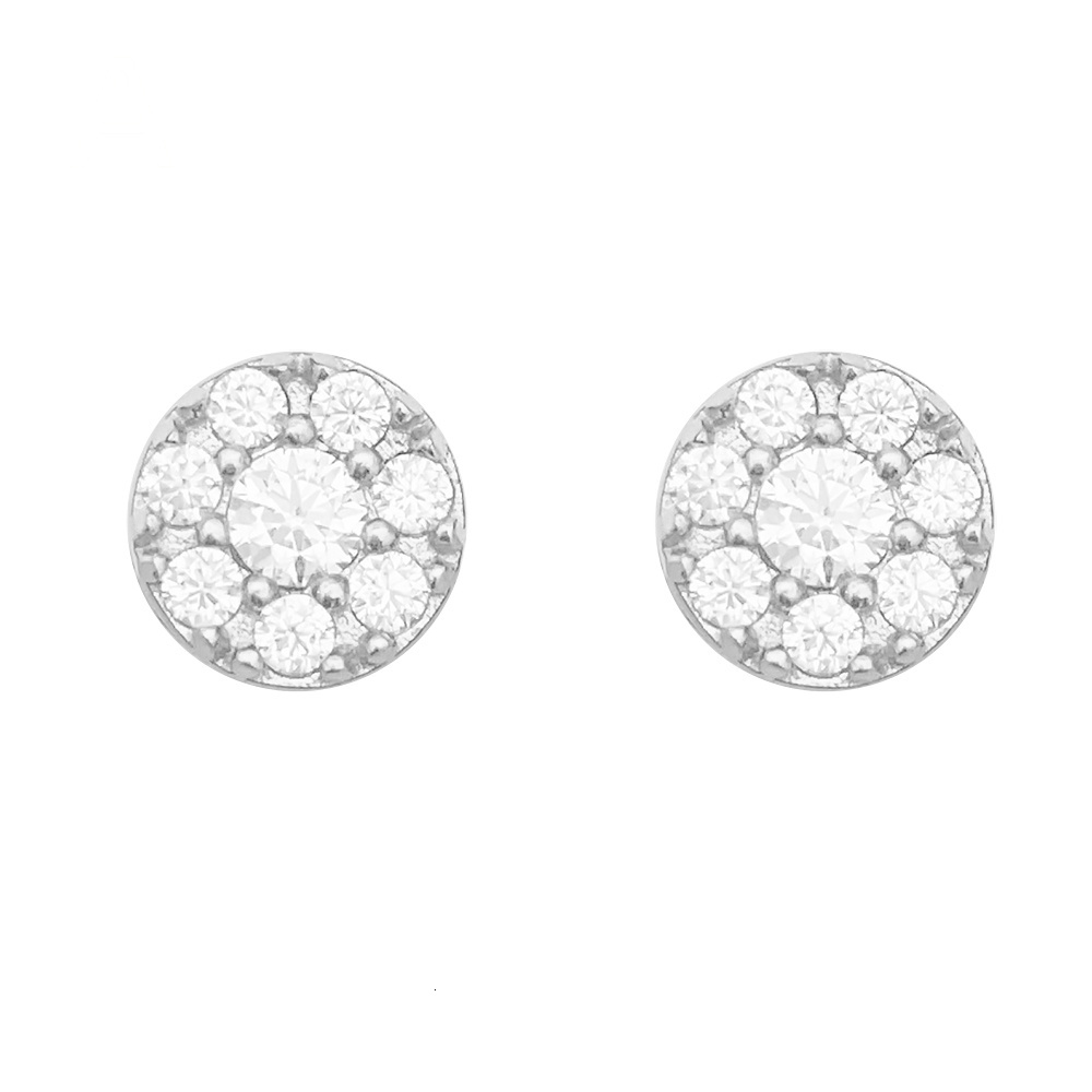 Best-selling s925 sterling silver VVS round Mossan earrings exquisite earrings for men and women in Europe and America