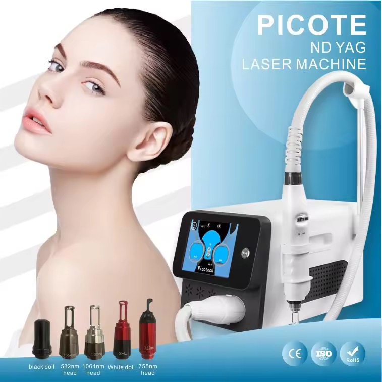 2025 Pico Tattoo Removal Nd Yag 755 532nm 1064nm Laser All Color Pigment Removal Picosecond Freckle Removal Machine for Women