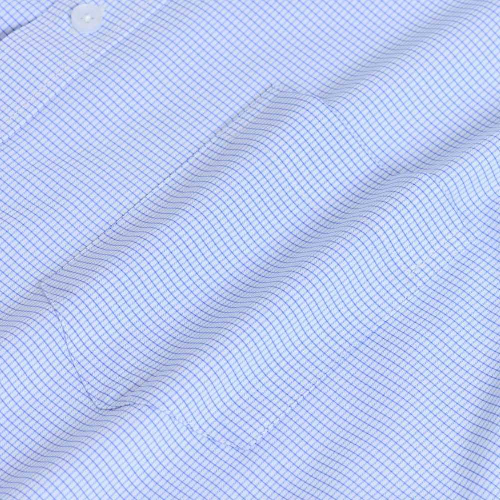 Mens Houndstooth button long sleeved business event dress bamboo fiber regular fit easy care striped shirt X250324