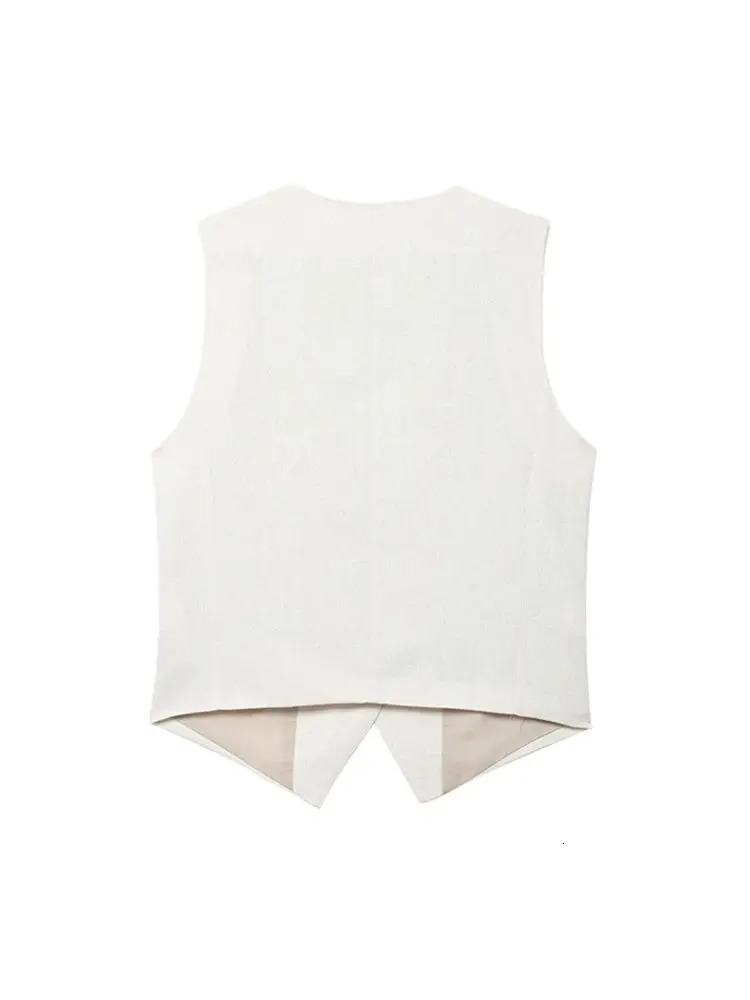 TRZA Womens Front Button Linen Waist and High Bermuda Shorts Two Piece Set Fashionable 250322