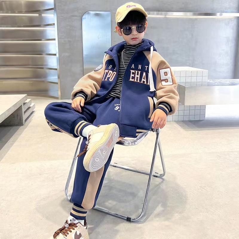 Kids Baseball Jogging Suit School Boys Girls Sports Suit Children Clothing Set Sweatershirt + Pants 2Pcs Children Tracksuit A86 201126