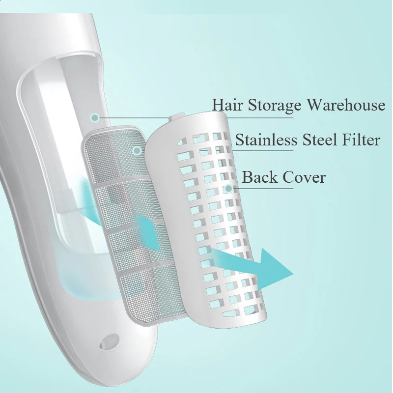 Mute Kids Hair Trimmer Automatic Gather Waterproof Baby Adult Hair Clipper Electric Hair Cutting Baby Care No Oil 250303