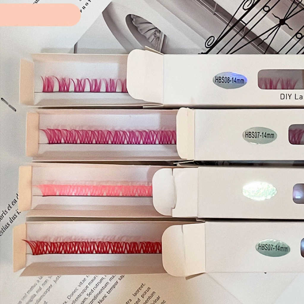 Long and exaggerated stage makeup colorful false eyelashes thick and curled three-dimensional eyelashes W250324