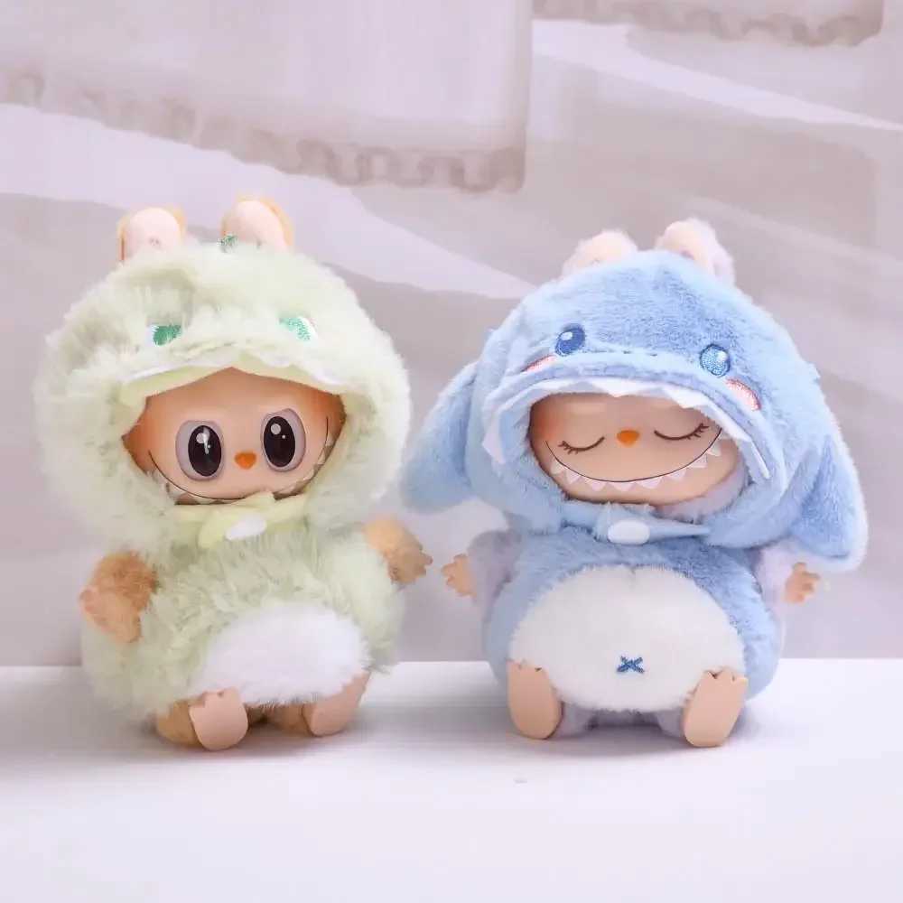 17cm mini plush doll clothing accessory suitable for Korean Kpop Exo Labubu idol V1 V2 bee dinosaur shark clothing giftXJ250324