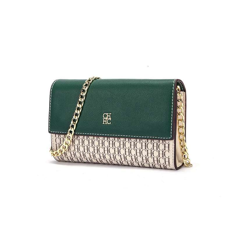 CH Fashion Letter Print Design Versatile Senior Sense Small Square Daily Commuting Crossbody Bag Ladies Temperament Shoulder