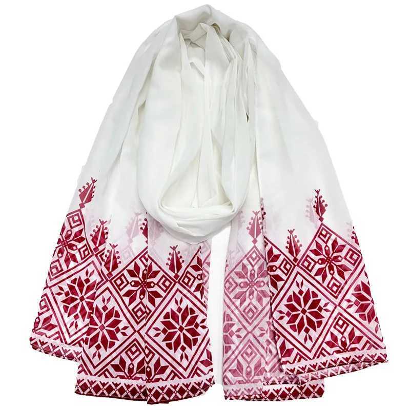 New Kuffiyeh Printed Chiffon Headscarf Breathable Soft Large Size Fashionable Forward Scarf Shawl Muslim Headscarf Shawl Ramadan X250324