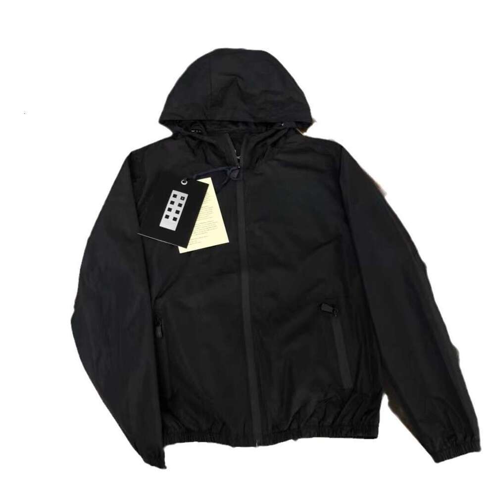 Spring Foreign Trade Standard Windbreaker Men's Casual Hooded Zipper Long Sleeved Jacket B5