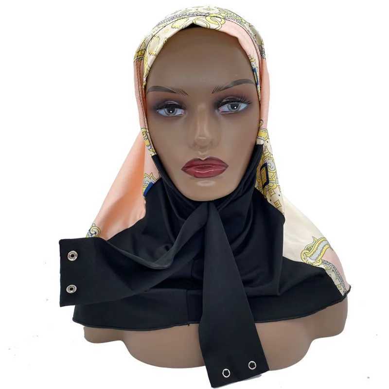 Ready Snap Fastener Headband Breathable Muslim Scalp Cap Regular Neck Shawl Warm Headband X250324